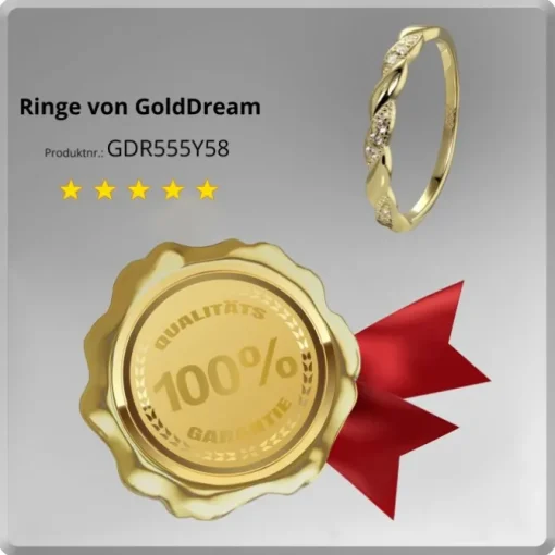 GoldDream Gold Ring Wave Gr.58 333er Gelbgold GDR555Y58