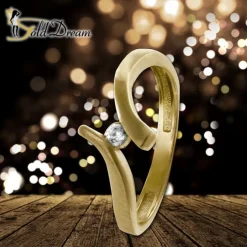 GoldDream Gold Ring Wave Zirkonia Gr.58 333er Gelbgold GDR531Y58