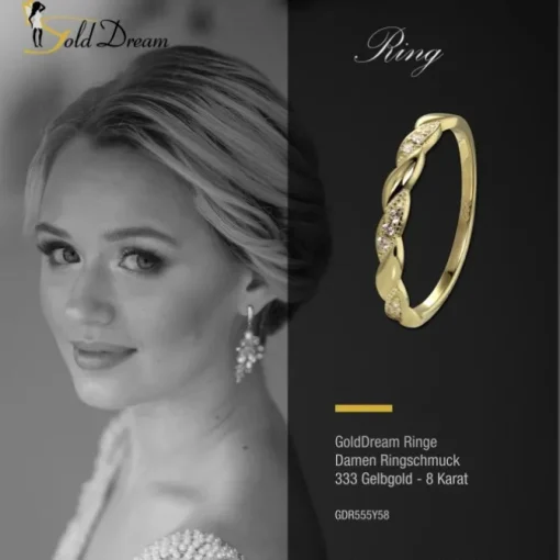 GoldDream Gold Ring Wave Gr.58 333er Gelbgold GDR555Y58