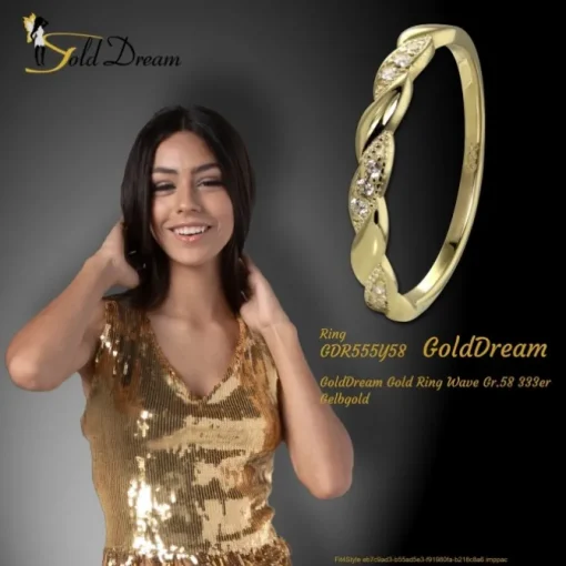 GoldDream Gold Ring Wave Gr.58 333er Gelbgold GDR555Y58