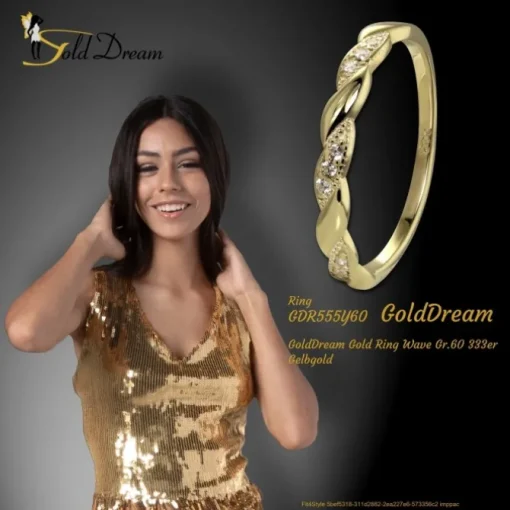 GoldDream Gold Ring Wave Gr.60 333er Gelbgold GDR555Y60