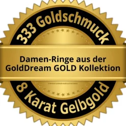 GoldDream Gold Ring Wave Zirkonia Gr.54 333er Gelbgold GDR531Y54