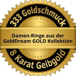 GoldDream Gold Ring Wave Zirkonia Gr.58 333er Gelbgold GDR531Y58