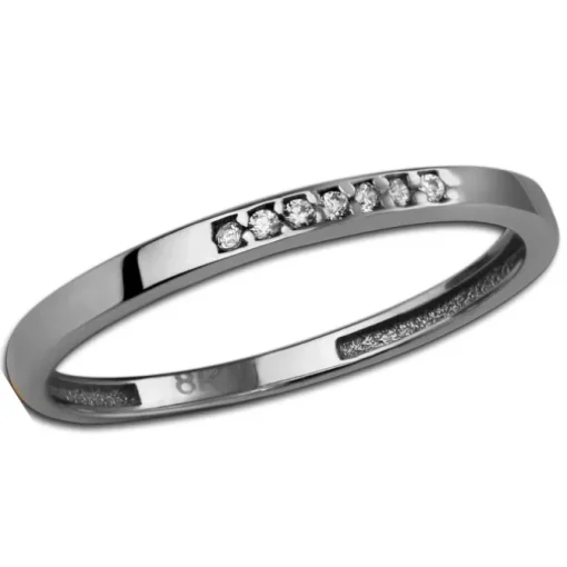 GoldDream Gold Ring Zirkonia weiß Gr.60 333er Weißgold GDR502J60