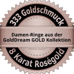 GoldDream Gold Ring Zirkonia weiß Gr.58 333er Rosegold GDR502E58