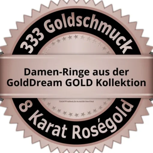 GoldDream Gold Ring Zirkonia weiß Gr.58 333er Rosegold GDR502E58