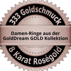 GoldDream Gold Ring Zirkonia weiß Gr.60 333er Rosegold GDR504E60