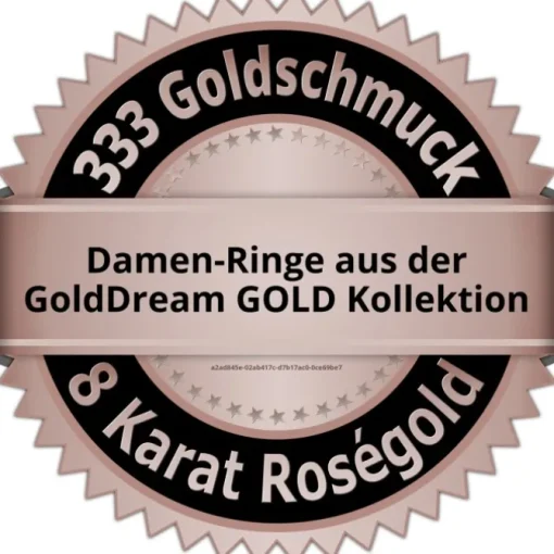 GoldDream Gold Ring Zirkonia weiß Gr.60 333er Rosegold GDR504E60