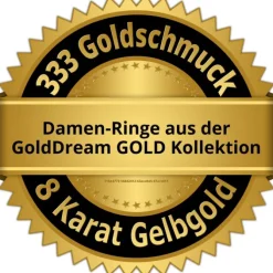 GoldDream Gold Ring Zirkonia weiß Gr.58 333er Gelbgold GDR504Y58