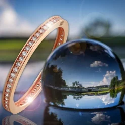 GoldDream Gold Ring Zirkonia weiß Gr.60 333er Rosegold GDR504E60
