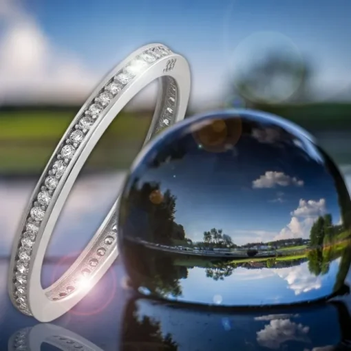 GoldDream Gold Ring Zirkonia weiß Gr.60 333er Weißgold GDR504J60