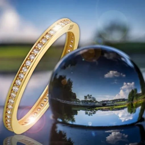 GoldDream Gold Ring Zirkonia weiß Gr.58 333er Gelbgold GDR504Y58