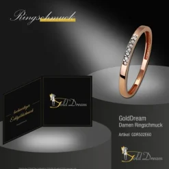 GoldDream Gold Ring Zirkonia weiß Gr.60 333er Rosegold GDR502E60