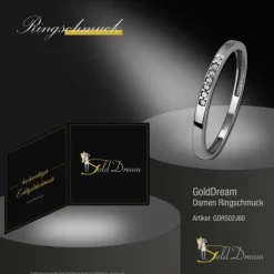 GoldDream Gold Ring Zirkonia weiß Gr.60 333er Weißgold GDR502J60