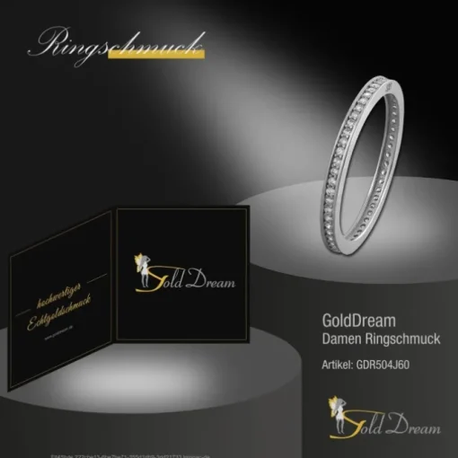 GoldDream Gold Ring Zirkonia weiß Gr.60 333er Weißgold GDR504J60