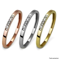 GoldDream Gold Ring Zirkonia weiß Gr.60 333er Rosegold GDR502E60