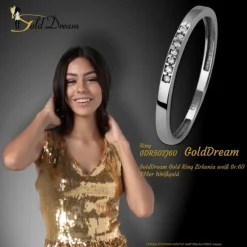 GoldDream Gold Ring Zirkonia weiß Gr.60 333er Weißgold GDR502J60