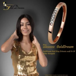GoldDream Gold Ring Zirkonia weiß Gr.58 333er Rosegold GDR502E58