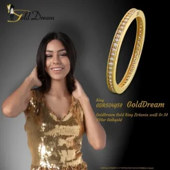 GoldDream Gold Ring Zirkonia weiß Gr.58 333er Gelbgold GDR504Y58