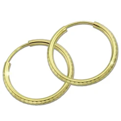 GoldDream Goldcreole Schliff 30mm Ohrring 333 Gelbgold Echtschmuck GDO0043Y