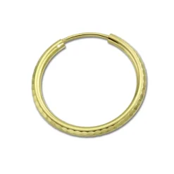 GoldDream Goldcreole Schliff 30mm Ohrring 333 Gelbgold Echtschmuck GDO0043Y