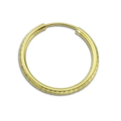GoldDream Goldcreole Schliff 30mm Ohrring 333 Gelbgold Echtschmuck GDO0043Y