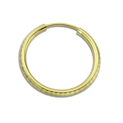 GoldDream Goldcreole Schliff 30mm Ohrring 333 Gelbgold Echtschmuck GDO0043Y