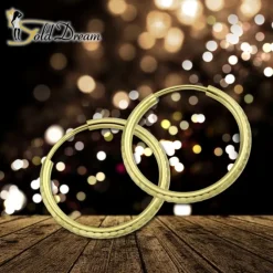 GoldDream Goldcreole Schliff 30mm Ohrring 333 Gelbgold Echtschmuck GDO0043Y