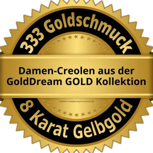 GoldDream Goldcreole Schliff 30mm Ohrring 333 Gelbgold Echtschmuck GDO0043Y