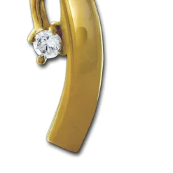 GoldDream Kettenanhänger Elegance Zirkonia weiß 333 Gold Echtschmuck GDH511WY