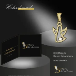 GoldDream Kettenanhänger Engel Zirkonia weiß 333 Gold Echtschmuck GDH5063Y