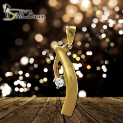 GoldDream Kettenanhänger Elegance Zirkonia weiß 333 Gold Echtschmuck GDH511WY