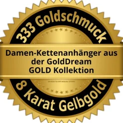 GoldDream Kettenanhänger Elegance Zirkonia weiß 333 Gold Echtschmuck GDH511WY
