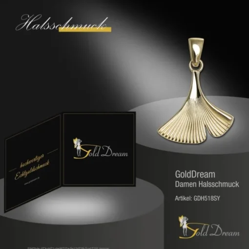 GoldDream Kettenanhänger Ginko 333er Gelbgold Anhänger Echtschmuck GDH518SY