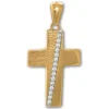 GoldDream Kettenanhänger Kreuz Zirkonia 333 Gold Anhänger Echtschmuck GDH514WY
