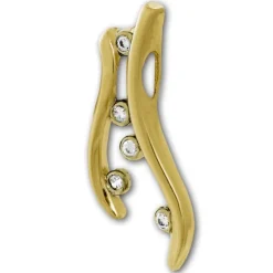 GoldDream Kettenanhänger Ranke Zirkonia weiß 333 Gold Echtschmuck GDH509WY