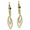 GoldDream Ohrhänger Blätter Zirkonia weiß Ohrring 333er Gold GDO5642Y