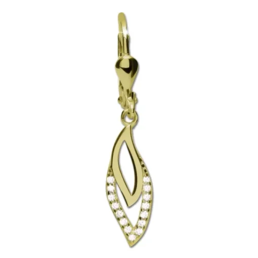 GoldDream Ohrhänger Blätter Zirkonia weiß Ohrring 333er Gold GDO5642Y