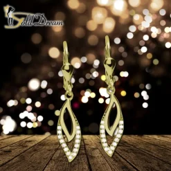 GoldDream Ohrhänger Blätter Zirkonia weiß Ohrring 333er Gold GDO5642Y