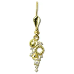 GoldDream Ohrhänger Circle Zirkonia weiß Ohrring 333er Gold GDO5687Y