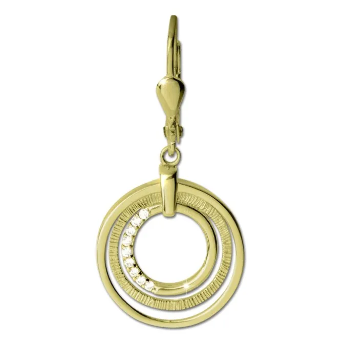 GoldDream Ohrhänger Circle Zirkonia weiß Ohrring 333er Gold GDO5639Y