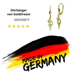 GoldDream Ohrhänger Circle Zirkonia weiß Ohrring 333er Gold GDO5687Y