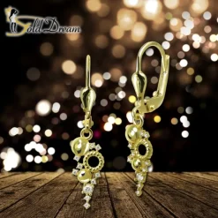GoldDream Ohrhänger Circle Zirkonia weiß Ohrring 333er Gold GDO5687Y