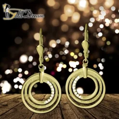 GoldDream Ohrhänger Circle Zirkonia weiß Ohrring 333er Gold GDO5639Y