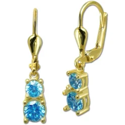 GoldDream Ohrhänger Dream Zirkonia türkis Ohrring 333er Gold GDO5686Y
