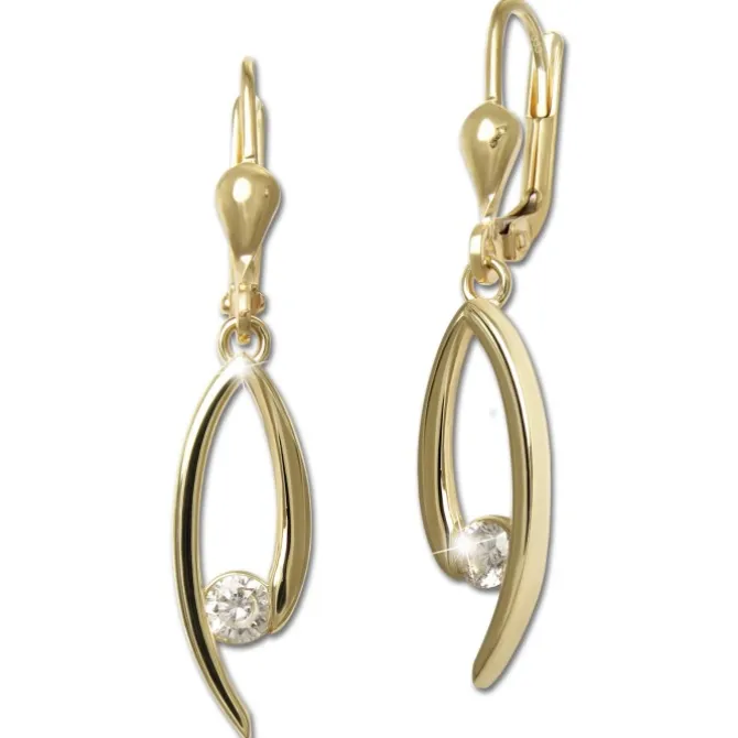 GoldDream Ohrhänger Dream Zirkonia weiß Ohrring 333er Gold GDO5709Y