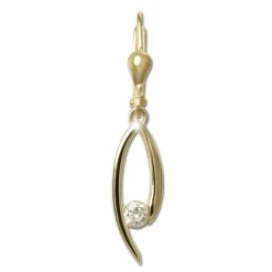 GoldDream Ohrhänger Dream Zirkonia weiß Ohrring 333er Gold GDO5709Y