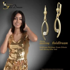GoldDream Ohrhänger Dream Zirkonia weiß Ohrring 333er Gold GDO5709Y