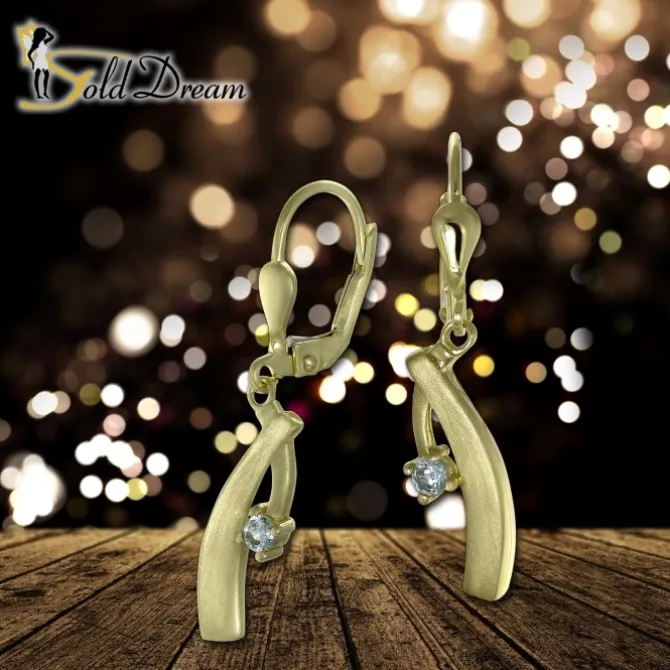GoldDream Ohrhänger Elegance Zirkonia weiß Ohrring 333er Gold GDO5667Y