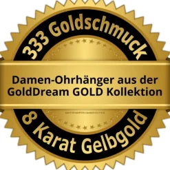 GoldDream Ohrhänger Elegance Zirkonia weiß Ohrring 333er Gold GDO5667Y